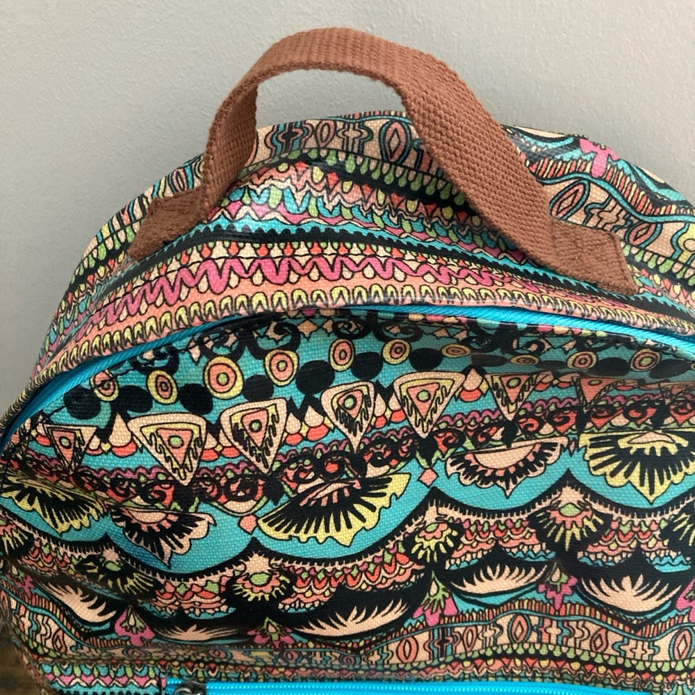 NWT SAKROOTS Multicolor Coated Canvas Large Cargo Backpack - Picture 5 of 13
